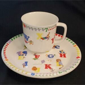 Lenox Teachers Pet Cup and Plate Childrens Dining Set Baby Shower Gift New Baby
